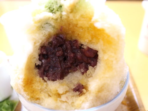 中から出てくる粒あん