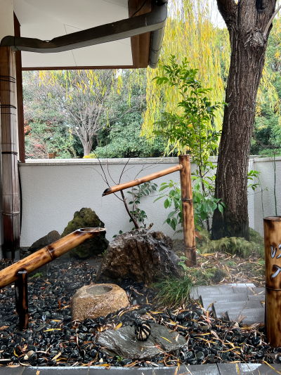 ししおどしの湯気