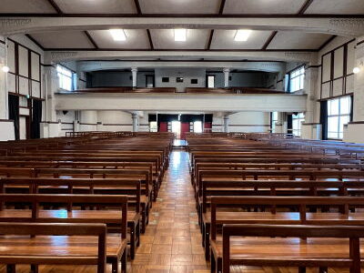 『東海学園大講堂』創立130年中学高校の登録文化財講堂を見学