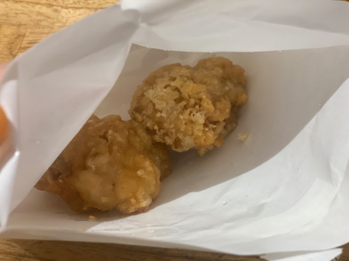 スギモト本店のLINE登録特典でもらえた無料から揚げ2個