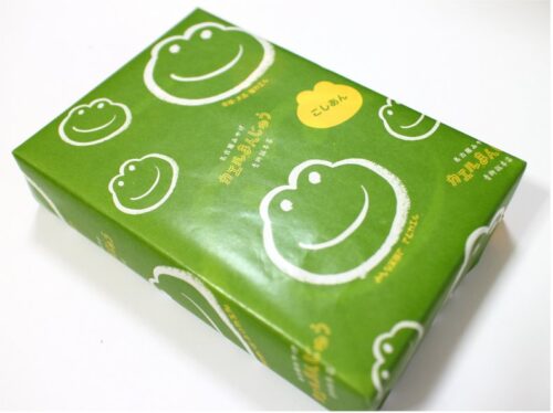 青柳総本家 カエルまんじゅうのパッケージ包装紙