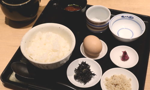 大名古屋ビル『鯛茶福乃』モーニングは名古屋コーチン卵ご飯！ご飯もみそ汁も食べ放題！