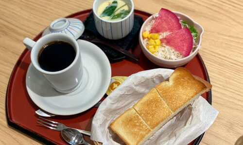 和食麺処『サガミ』茶碗蒸し付こだわりモーニング！和菓子店も併設