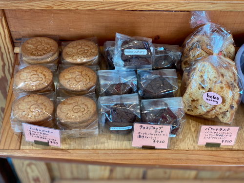 hoboクッキーやチョコドロップクッキー、ラスクなどの焼き菓子